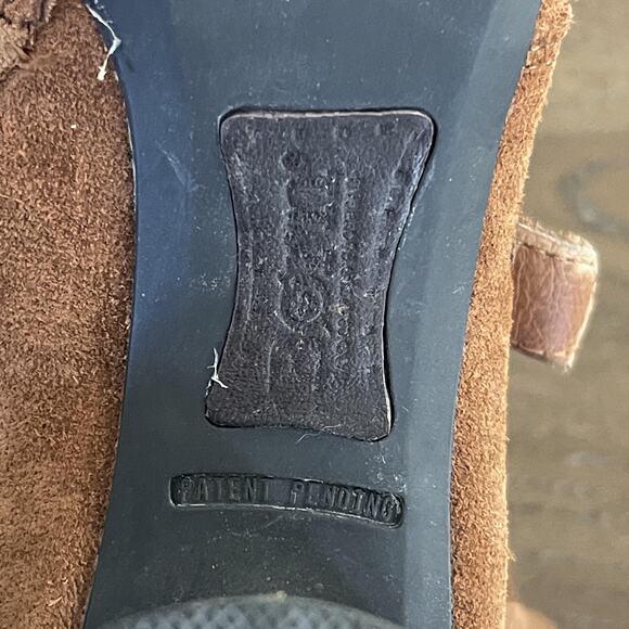 Born Boots Womens Size 7 Brown Suede Fringe Western Chunky Heel Shoes Festival - Picture 7 of 10